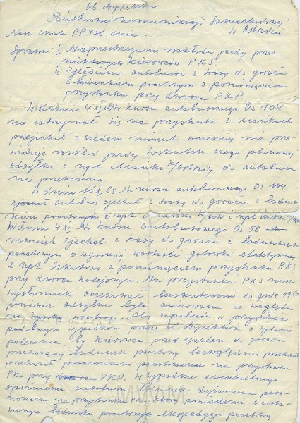 KKE 5609.jpg - Dok. Skarga na PKS Michała Katkowskiego do Dyrektora Państwowej Komunikacji Samochodowej w Ostródzie, Ostróda, 1968 r.